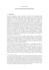 Corrado Roversi - Sulla duplicità del costitutivo
