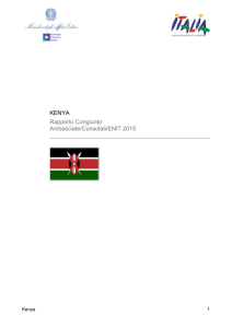 KENYA Rapporto Congiunto Ambasciate