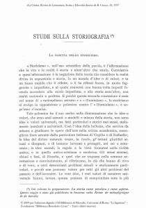 STUDI1 SULLA STORIOGRAFIA