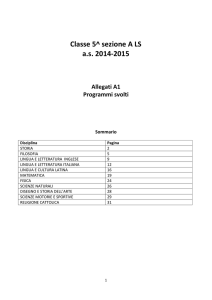 Classe 5^ sezione A LS as 2014-2015