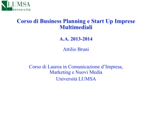 Business Planning e Start Up Imprese Multimediali AA
