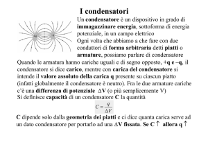 I condensatori - Sezione di Fisica