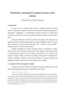 Distribuzione e morfologia dei congiuntivi in alcune varietà salentine