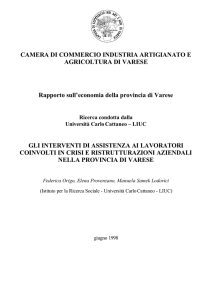 Gli interventi di assistenza ai lavoratori coinvolti in crisi e