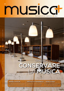 CONSERVARE LA MUSICA - Conservatorio "Casella"