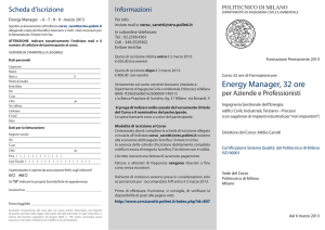 Energy Manager, 32 ore
