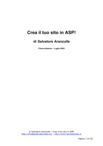 Crea il tuo sito in ASP!