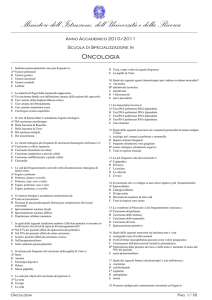 Oncologia - Scuole di Specializzazione in Medicina