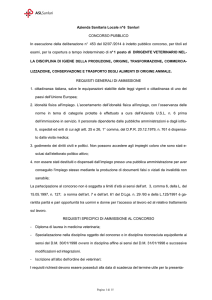 bando integrale di concorso per dirigente veterinario di