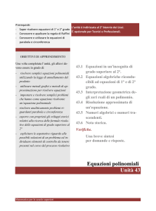 Equazioni polinomiali - Matematica gratuita per le scuole superiori