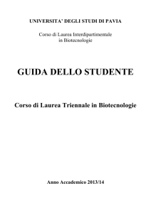 2013-2014 - Dipartimento di Biologia e Biotecnologie "L. Spallanzani"