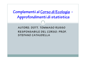 relativo al corso di Ecologia