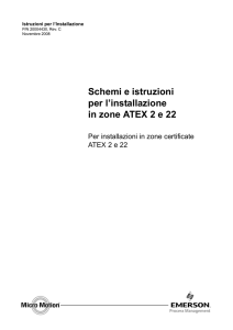 Schemi e istruzioni per l`installazione in zone ATEX 2 e 22