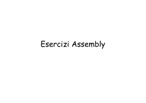 Esercizi Assembly