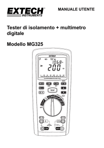 Tester di isolamento + multimetro digitale Modello MG325