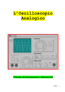 L`Oscilloscopio Analogico