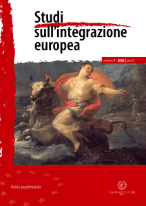 Numero 1 - Studi sull`integrazione europea