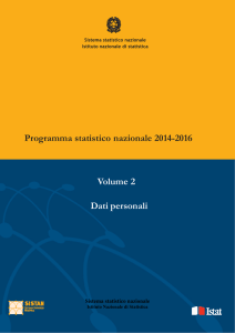 Programma statistico nazionale 2014-2016 Volume 2 Dati