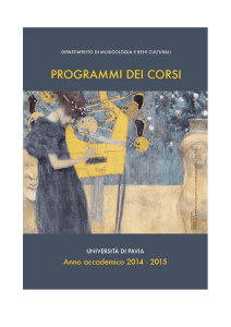 A.A. 2014-2015 - Dipartimento di Musicologia e Beni Culturali