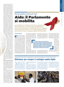 Aids: il Parlamento si mobilita