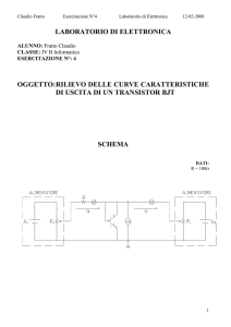 LABORATORIO DI ELETTRONICA OGGETTO: RILIEVO DELLE