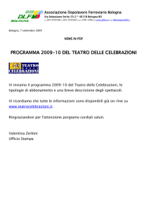 programma 2009-10 del teatro delle celebrazioni