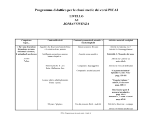 Programma didattico per le classi medie dei corsi PICAI LIVELLO A2
