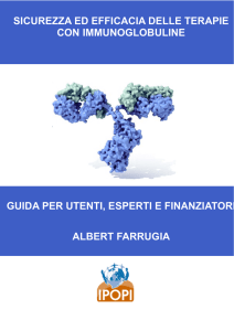 sicurezza ed efficacia delle terapie con immunoglobuline