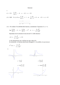 Soluzioni 1. ( i ) C.E. 2 3x 0 2x 1 − > + ↔ -1/2 x 2/3 ( ii