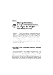 Stato paternalista e corporativismo sociale. Le origini del Welfare