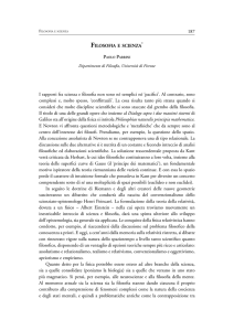 Filosofia e scienza - Consiglio regionale della Toscana