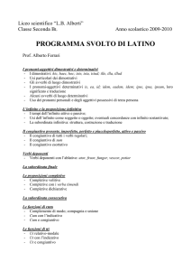 Programma di latino II BL 2009