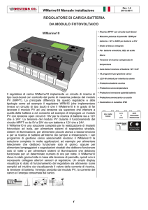 REGOLATORE DI CARICA BATTERIA DA