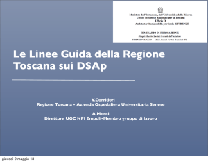 Le Linee Guida della Regione Toscana sui DSAp