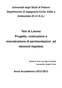 Tesi di Laurea Progetto, costruzione e manutenzione di