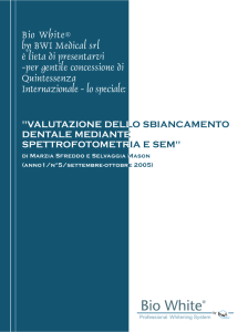 Valutazione dello Sbiancamento Dentale mediante