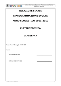 Relazione finale - ELETTROTECNICA - 5A
