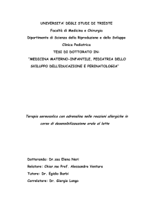 Terapia aereosolica con adrenalina nelle reazioni allergiche in