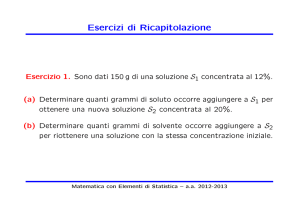 Esercizi di Ricapitolazione - Dipartimento di Matematica