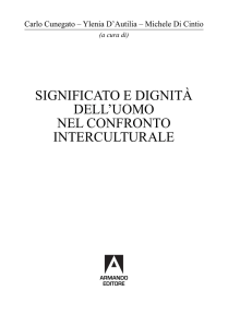 SIGNIFICATO E DIGNITÀ DELL`UOMO NEL CONFRONTO