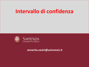 INTERVALLO di CONFIDENZA - e