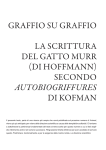 Graffio su Graffio La scrittura deL Gatto murr (di hoffmann) secondo