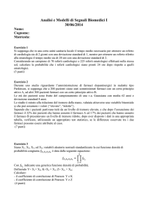Analisi e Modelli di Segnali Biomedici I 30/06/2014