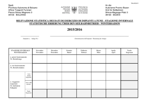 rilevazione statistica dei dati di esercizio di impianti a fune