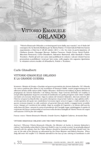 Vittorio Emanuele Orlando e la grande guerra
