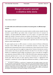 Bisogni educativi speciali e didattica della storia