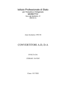 CONVERTITORI A-D, D-A