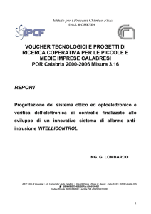 Progettazione Sistema ottico ed optoelettronico di Intellicontrol