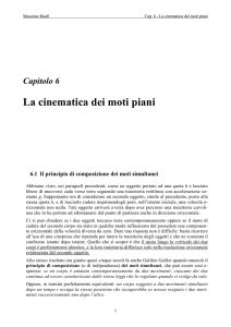 La cinematica dei moti piani