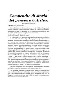 A. G. CARUSO, Compendio di storia del pensiero balistico, pp. 35